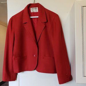 Jaeger Women's Red Wool Blazer Jacket S